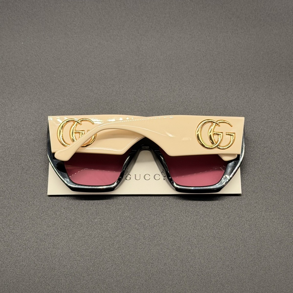Gucci GG0956S 002 Oversized Square Sunglasses Black White  display picture 1