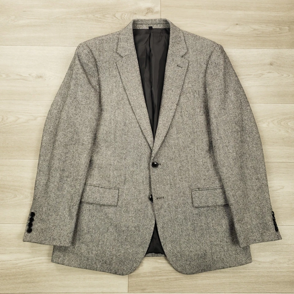Blazer J Crew Tweed Suave Para Hombre 42R Mezcla de Lana Espiga Dos Botones Doble Ventilación Foto 2 de 4