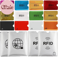 16 RFID Blocking Sleeves Set 12 Colorful Credit Card Protector RFID Blocking Sl