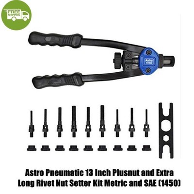 ''Astro Pneumatic 13 Inch Plusnut and Extra Long Rivet Nut Setter Kit Metric and