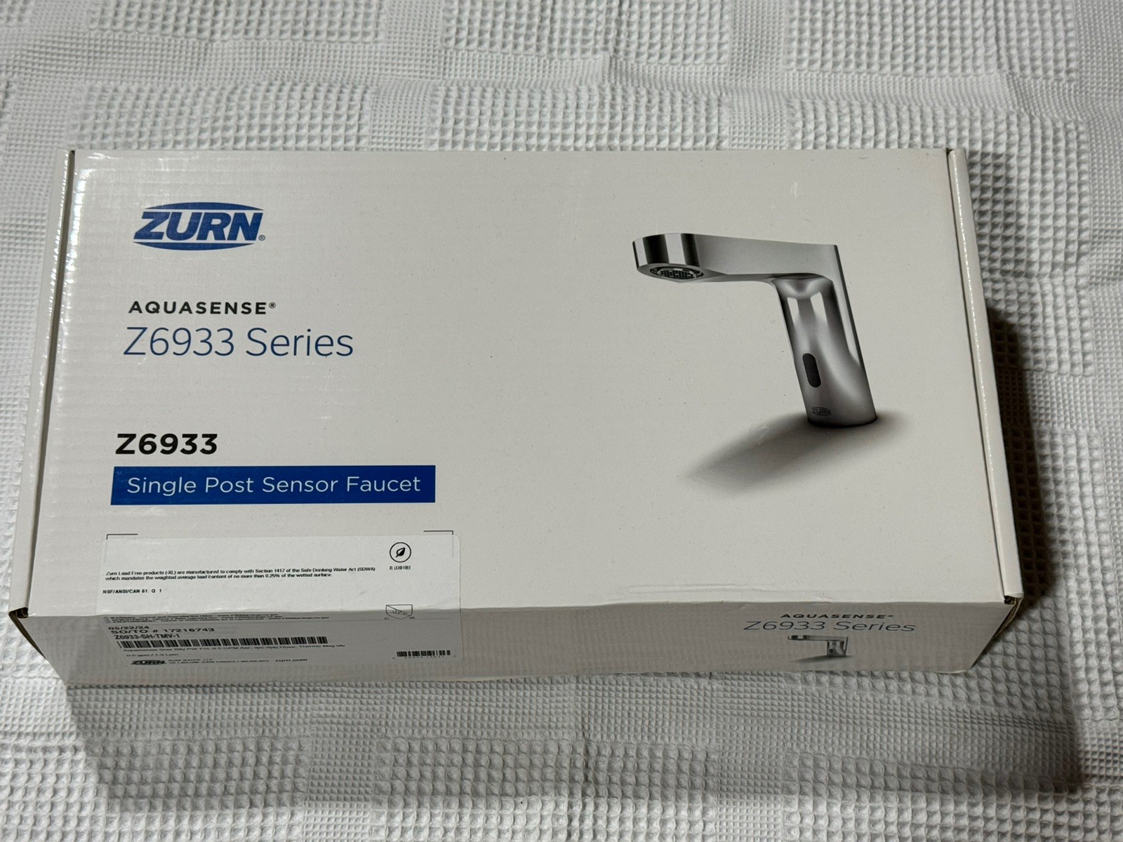 Zurn Z6933 Aquasense Single Hole Sensor Faucet 0.5 GPM NEW w/ Free Shipping