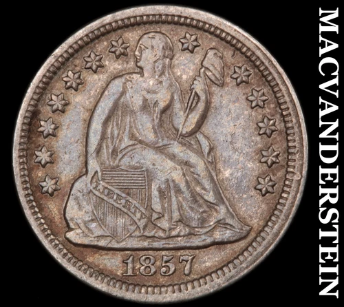 1857 Seated Liberty Dime- Extra Fine Better Date No Reserve #i8228