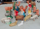 Vintage Christmas Nativity Manger Chalkware Figures — photo 2