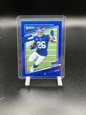2021 Panini Donruss Saquon Barkley Blue Press Proof SP Insert Card # 32 Eagles!