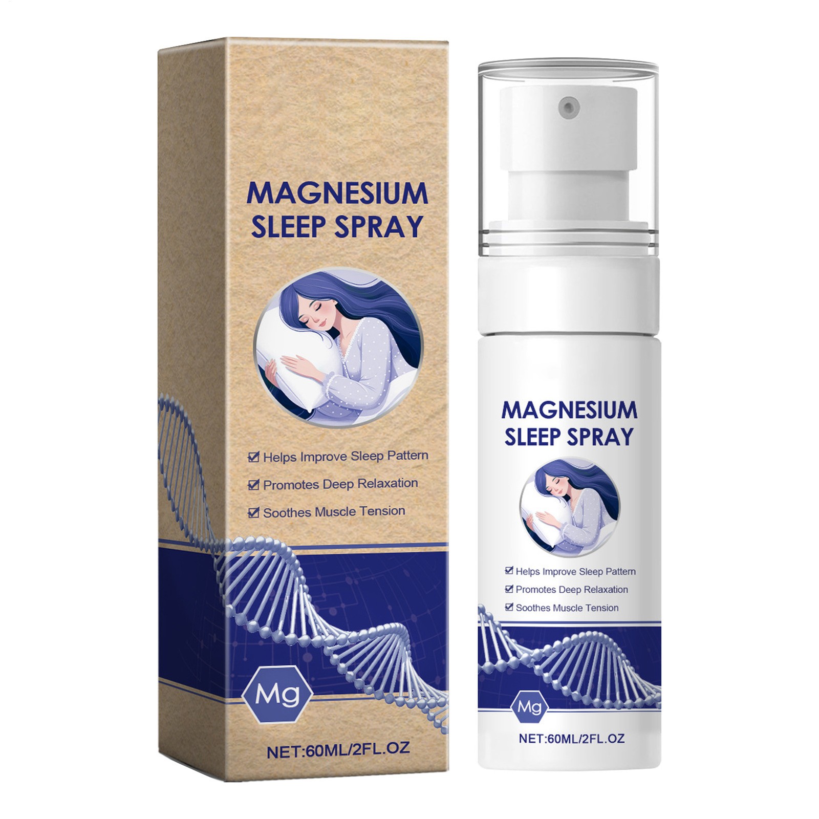 Spray de aceite para dormir spray de niebla spray de aceite sueño rápido 60 ml agradable