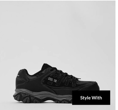 Sketchers Sicherheitsschuhe Stahlkappe (UK-Größe 10,5)