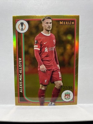 2023-24 Topps Chrome Merlin UEFA Alexis Mac Allister Gold Refractor #4/50