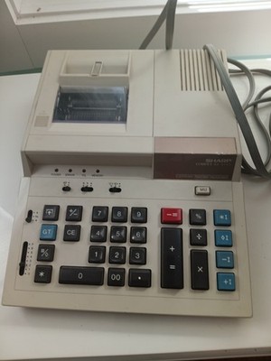 Vintage Sharp Compet QS-2186 Electronic Printing Calculator - Works- With Manual