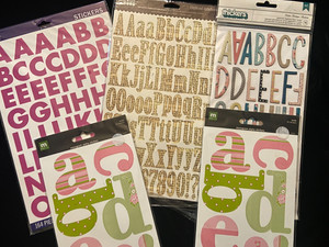 Alphabet Letter Stickers For Scrapbooking Sticko, Jillibean, Thickers, Making Me