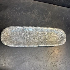 Vintage Arthur Court Large Oblong Serving Dish Tray Iris Flower Design Free Ship