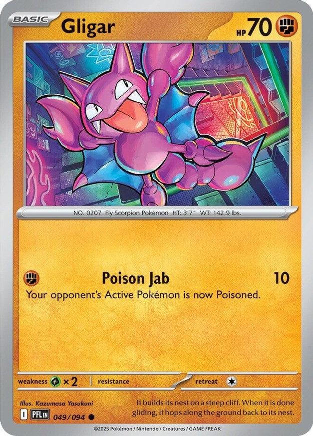 Pokemon Gligar (49/130) Phantasmal Flames LP