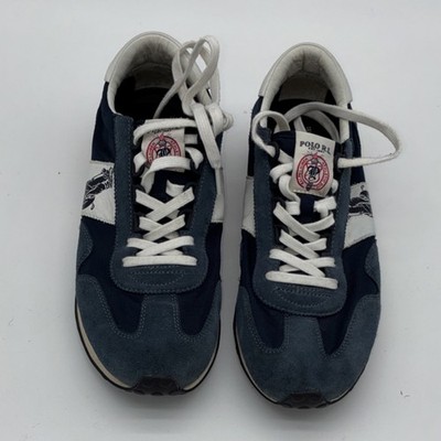 Polo Ralph Lauren Train 90 Navy White Red Men's Sneaker Lace Up Athletic US M 11