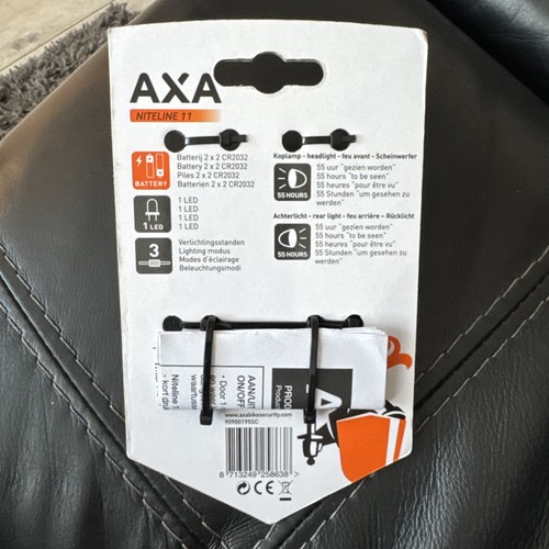 Luci Bicicletta Con Kit Batteria Su Manubrio Reggisella Axa Niteline LED Sc - Foto 3 di 3