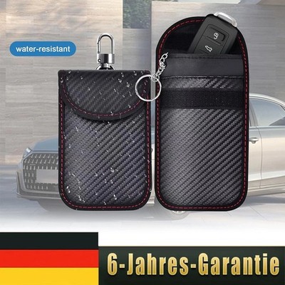 2x Auto Schlüssel Keyless Go Schutz RFID Funk Blocker Tasche Etui Hülle Rutschfe