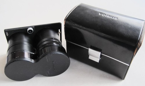 Obiettivo Konica Hexanon 180 mm f4.5 per fotocamera pellicola Koni-Omegaflex M TLR e custodia