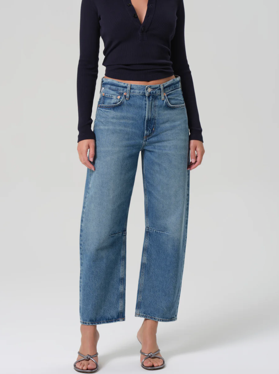 Citizens of Humanity Miro Relaxed Barrel Leg Jeans in Pacfica Medium Wash 32