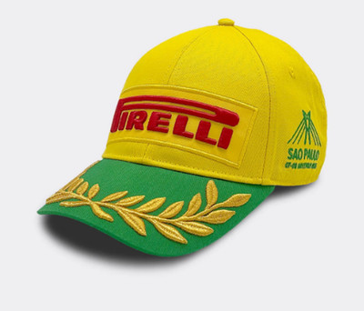F1 Global Tire Partner Yellow/Green Podium Cap for 2025 Brazil GP. Factory 2nd