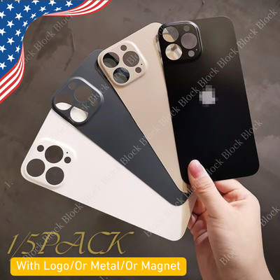 1/5X Lot Replacement Rear Back Glass Big Hole For iPhone 14 13 12 11 15 16 XS SE
