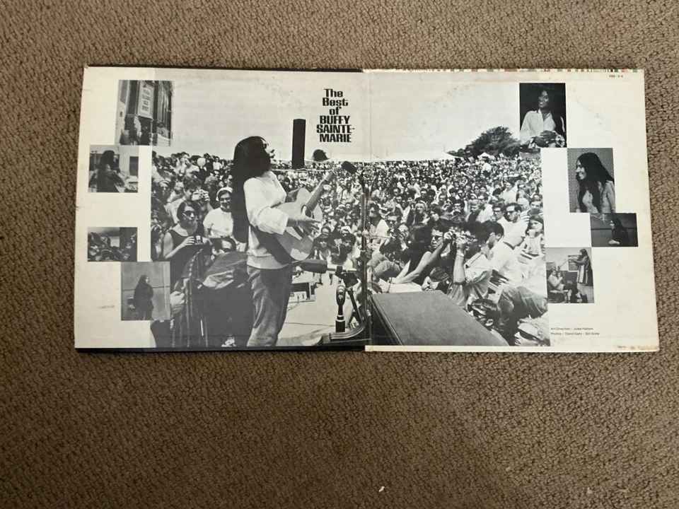 Best of Buffy Sainte-Marie 2 LP Set Vanguard VSD-3/4 Gatefold 1970s Vintage Foto 3 de 3