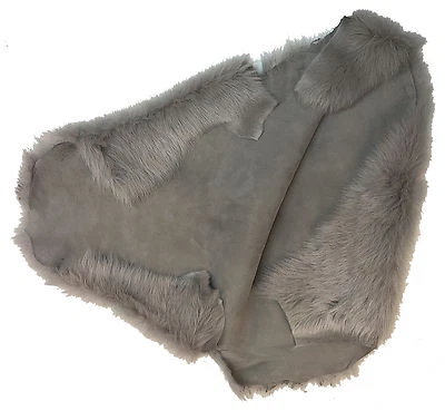 INFINITY Pelle di Pecora Grigio Chiaro Toscana Punta Argento Pelle di Agnello Abbigliamento, Indumenti, Collari,