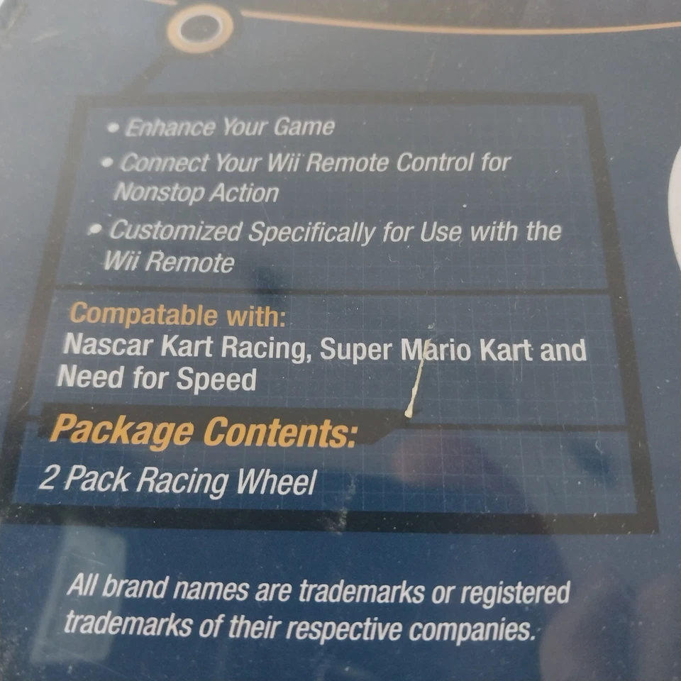 Concepts Sakar Dual Racing Wheels for Wii Remotes Compatible W/ Motion Plus New - Image 4 of 4