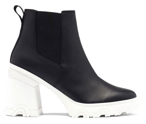 Sorel Damen Brex Absatz Chelsea Bootie wasserdicht Leder Stiefel schwarz Größe 7 - Bild 2 von 6