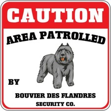 Crossing Sign Caution Patrolled Bouvier Des Flandres Dog Security Cross Xing