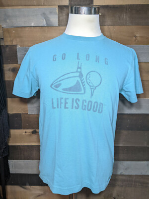 #ad Women#x27;s Life is Good Teal Aqua Go Long Golf T Shirt Sz Small Life is Good $16.50
