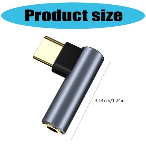 Upgrades Type C To 3.5mm Sound Dongle Right Angle Adapter for Smartphones Use - Photo 8 sur 8