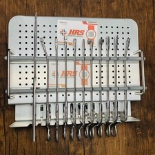 Juego de pinzas para artroscopia conjunto de cirugía de rodilla 15 piezas con caja de esterilización azul. HRS