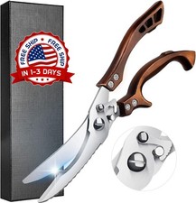 Tijeras De Cocina Corta Hueso De Aves De Corral Y Pescado Color Marr n NEW US..