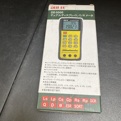 High Accuracy LCR Meter DE-5000 Automatic Discrimination and Dual Display Japan