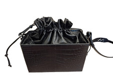 Off-white Embossed Cocco Soft Boxy Shoulder Bag In Black With Two Straps