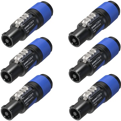 6 PCS Neutrik Professional NAC3FXXA-W-S PowerCon Power IN 20A AC Connector