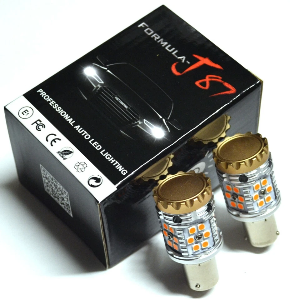 Luz LED Hyper Flash Libre 1141 Ámbar Dos Bombillas Señal de Giro Trasero Repuesto OE Foto 2 de 4