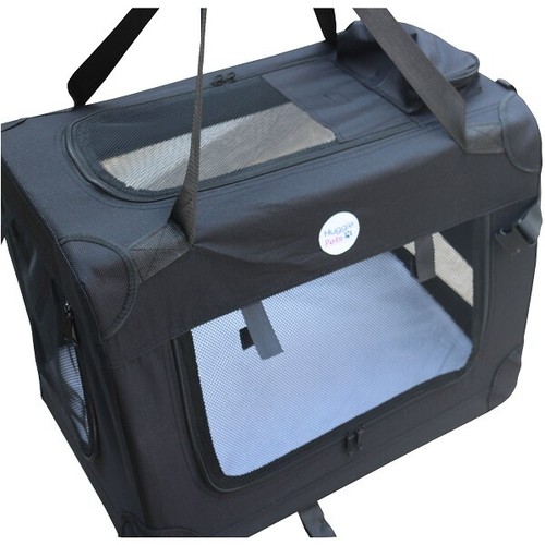HugglePets Fabric Dog Crate Puppy Carrier Cat Travel Cage Carry Pet