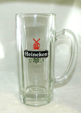 Vintage Heavy Heineken 10oz Glass Beer Mug 6.5" High 2.75" Wide