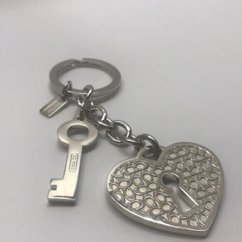 🐼💦 Coach 🐼💦 Herz Schlüssel Silber Schlüsselanhänger Taschenanhänger 🐼 D104 - Bild 6 von 8