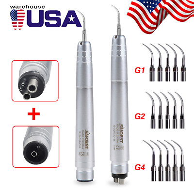 USA Dental Ultrasonic Air Perio Scaler Handpiece Scaling 2 4 Holes / 5*Tips