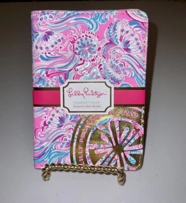 Lilly Pulitzer NWT Passport Cover Holder Prosecco Pink Don’t Be Jelly