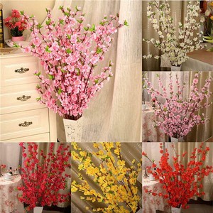 3PCS-Artificial-Cherry-Peach-Blossom-Fake-Silk-Flower-Home-Wedding-Floral-Decor