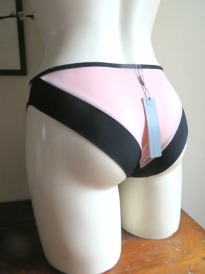 Slip Ultra Moderne Elle Macpherson Intimates - Rose Et Noir - Taille FR S - Neuf Avec étiquettes