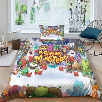 My Singing Monsters Bettwäsche Set Kissenbezüge80x80 02-Bettbezug135x200 200x200