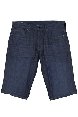G Star 3301 Jeans Shorts Straight Fit Herren Denim Kurze Hose Blau W34