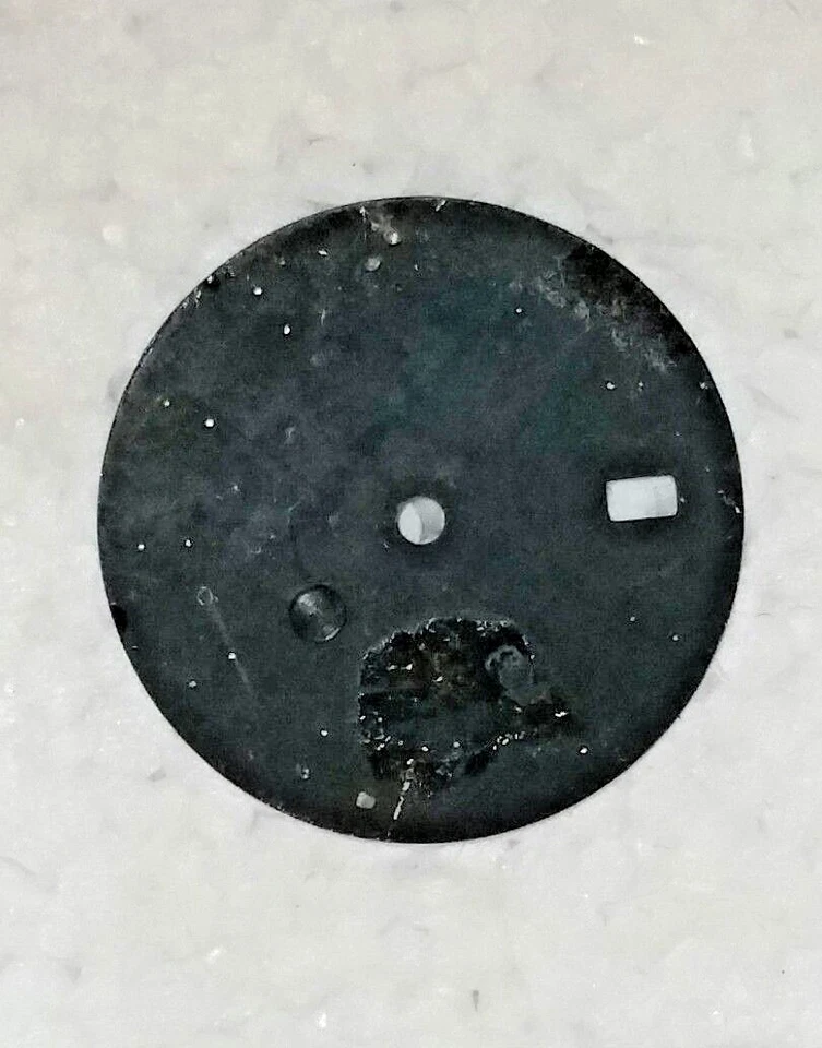 DIAL FOR ROLEX OYSTER PERPETUAL (DATE) BLACK COLOR WITH SILVER ROMAN NUMBERS - Image 3 of 3