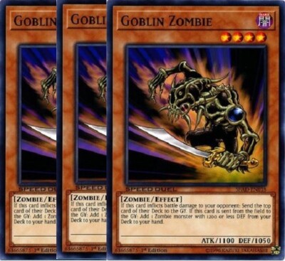 Yugioh - Goblin Zombie x 3 - 1st Edition NM - Plus Free
