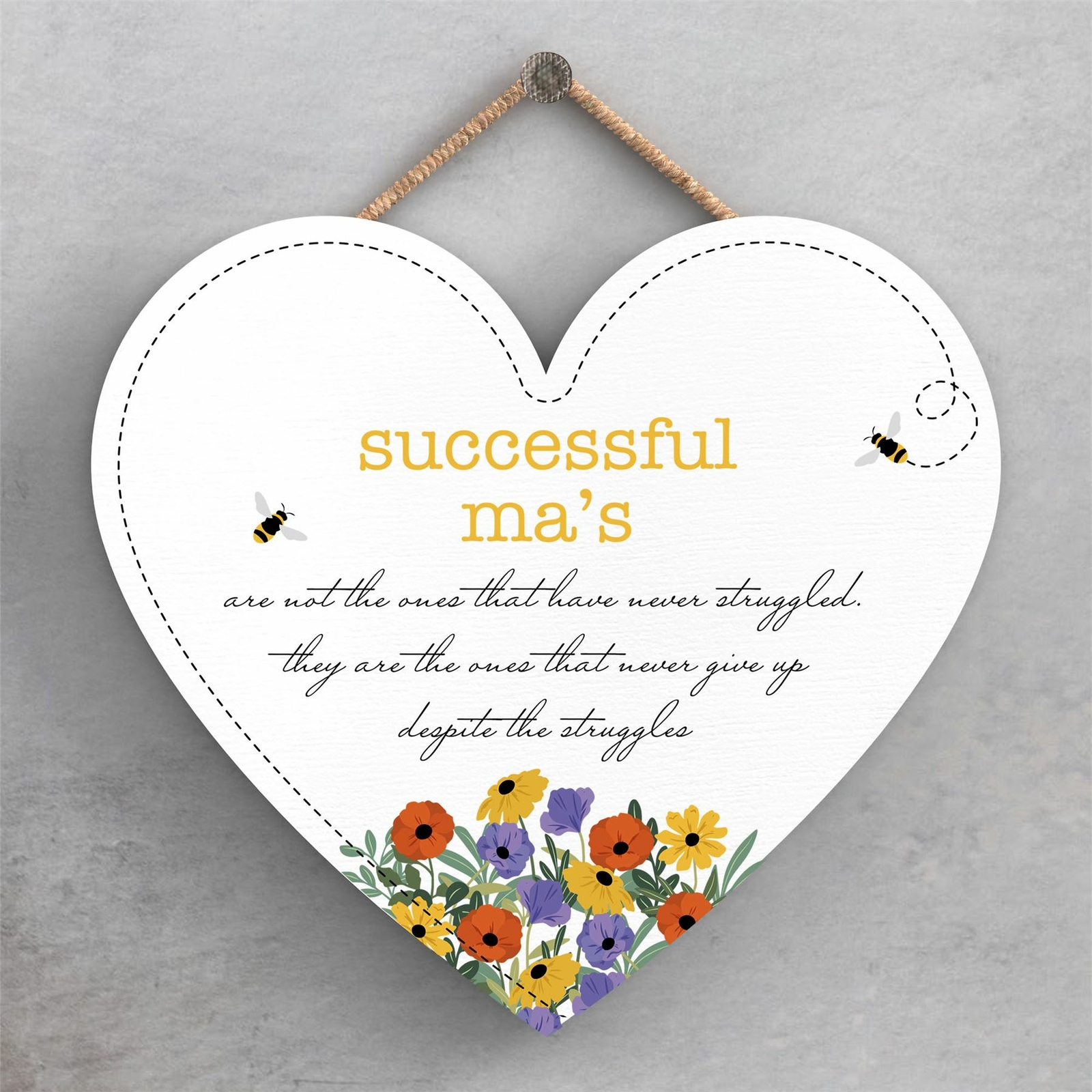 SUCCESSFUL MAS SPRING MEADOW THEME WOODEN HANGING PLAQUE