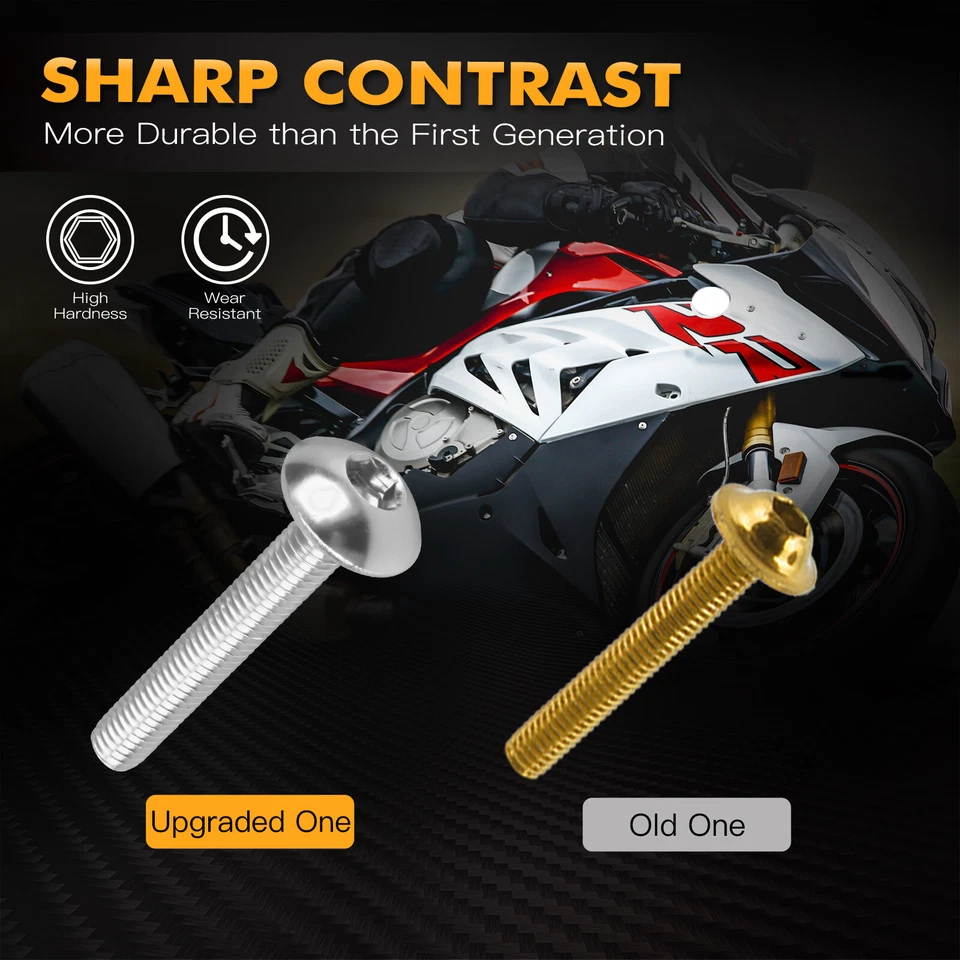 Kit de tornillos de perno de carenado 155x para Kawasaki KLR250 KLR650 / Zephyr 550 750 / ER-6N Foto 4 de 4