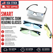Smart Automatic Zoom Reading Glasses Anti Blue Ray Eyeglasses Autofocus Power...