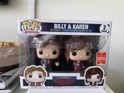 Funko POP Stranger Things Billy Karen Wheeler 2 Pack 2018 SDCC Exclusive
